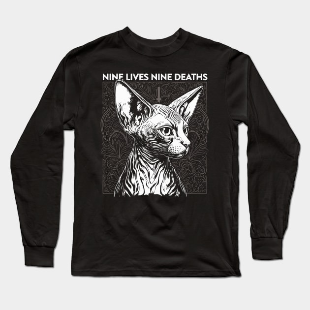 9 Lives 9 Deaths Long Sleeve T-Shirt by TORVENIUS